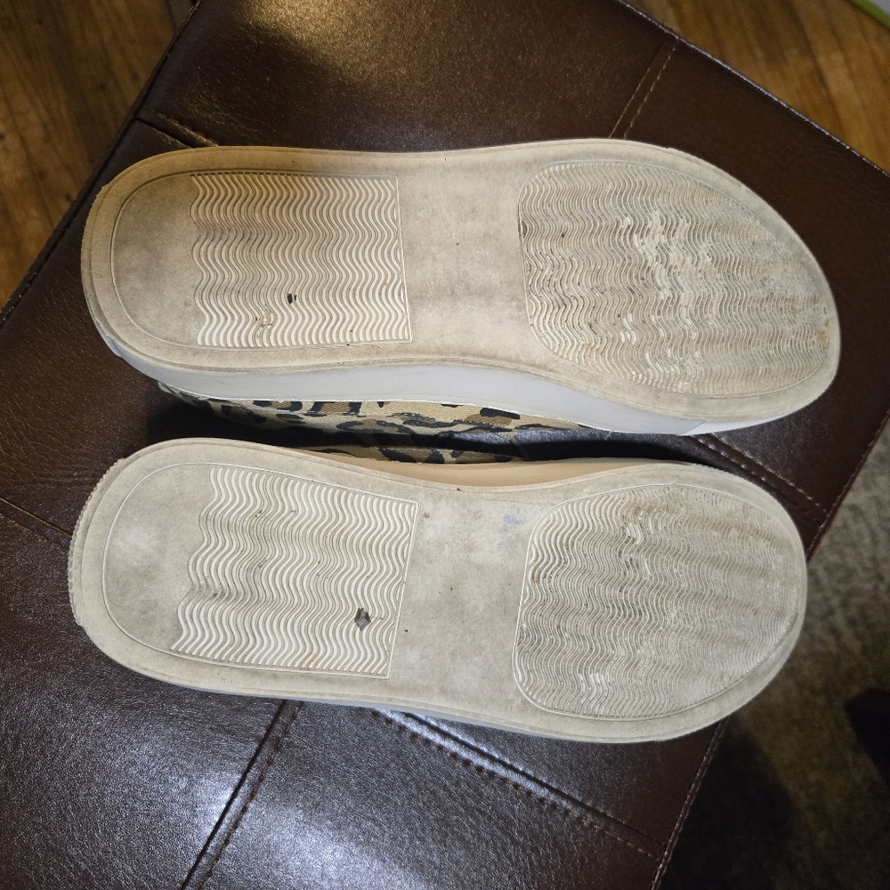 Leopard Print Canvas Sneakers - Neutral Tones - Picture 5 of 5